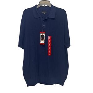DKNY Men’s NWT sweater polo shirt navy blue Size XL